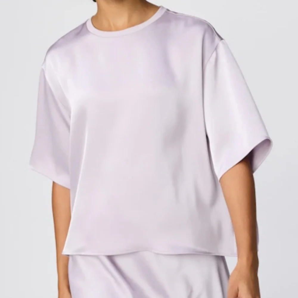 Uniqlo C Satin Oversized Shirr in Lilac, Sold Out, Rare, Ltd Edition, Small, GUC - Picture 1 of 2